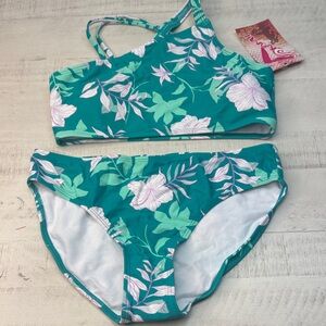 Kanu Surf girls Julia Upf 50+ Beach Sport Bikini Two Piece Swimsuit size16